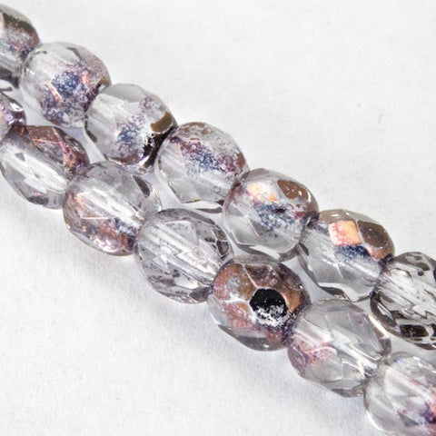 4mm Crystal/Bronze Fire Polished Bead-General Bead