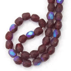 4mm Matte Dark Ruby AB Fire Polished Bead-General Bead
