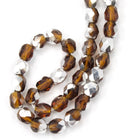 4mm Dark Topaz/Silver Fire Polished Bead-General Bead