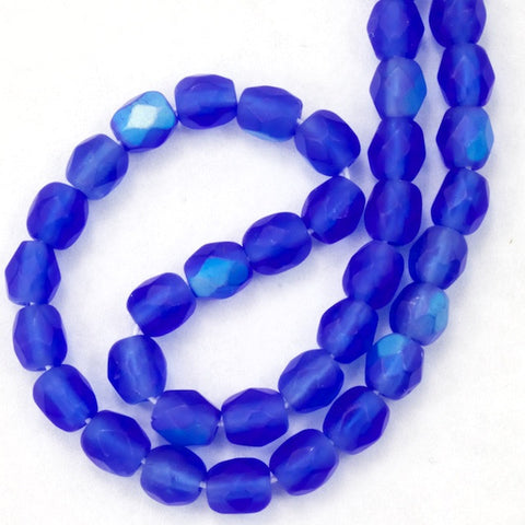 4mm Matte Sapphire AB Fire Polished Bead-General Bead