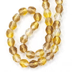 4mm Crystal/Topaz/Brown Fire Polished Bead-General Bead