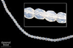 3mm Transparent Opal White Fire Polished Bead-General Bead