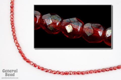 4mm Luster Transparent Ruby Fire Polished Bead-General Bead