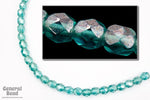 6mm Luster Transparent Blue Zircon Fire Polished Bead-General Bead