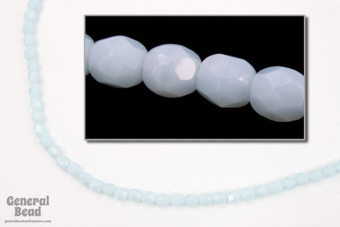 4mm Opaque Sky Blue Fire Polished Bead-General Bead