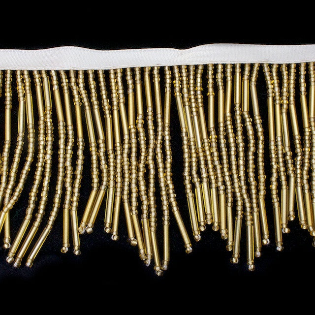 thumbnail image 2 of Perial Co 3 Glass Bugle Bead Lampshade Fringe Trim – Sold By The Yard, Beaded/Sequined 2 of 4