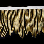 Gold Seed and Bugle 3" Beaded Fringe-General Bead