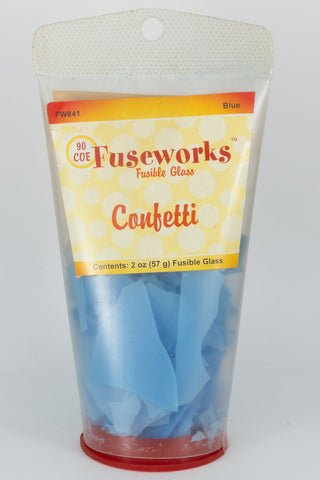 Fusible Glass Embellishments Confetti Blue #FW841