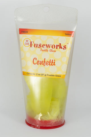 Fusible Glass Embellishments Confetti Yellow #FW839