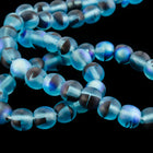 4mm Matte Blue Tortoiseshell AB Druk Bead #GAB010-General Bead