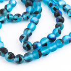 4mm Matte Blue Tortoiseshell AB Druk Bead #GAB010-General Bead