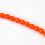 8mm Opaque Orange Druk Bead #GAF008-General Bead