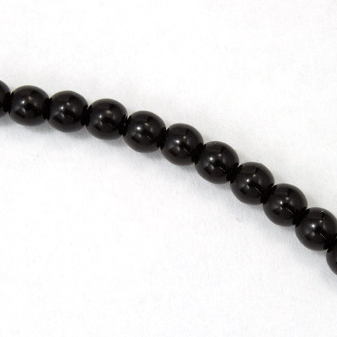 8mm Opaque Black Druk Bead #GAF006-General Bead