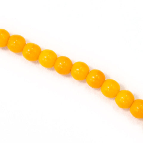 4mm Opaque Light Orange Druk Bead #GAB015-General Bead