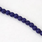 8mm Opaque Navy Blue Druk Bead #GAF007-General Bead