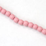 4mm Opaque Pink Druk Bead #GAB020-General Bead