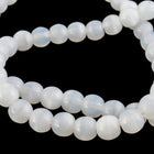 4mm White Satin Druk Bead #GAB024-General Bead