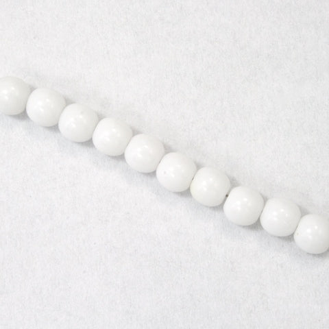 10mm Opaque White Druk Bead #GAG030