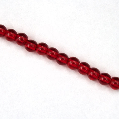 8mm Transparent Ruby Druk Bead #GAF041-General Bead