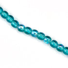 4mm Transparent Blue Zircon AB Druk Bead #GAB033-General Bead