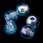 4mm Transparent Dark Aqua AB Druk Bead #GAB035-General Bead