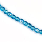 4mm Transparent Dark Aqua AB Druk Bead #GAB035-General Bead