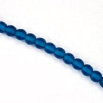 4mm Matte Capri Blue Druk Bead #GAB039-General Bead