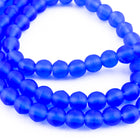 4mm Matte Transparent Sapphire Druk Bead #GAB041 SOLD OUT-General Bead