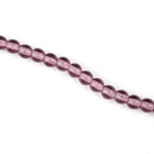 4mm Transparent Amethyst Druk Bead #GAB070-General Bead