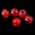 4mm Transparent Chinese Red Druk Bead #GAB074-General Bead