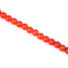 4mm Transparent Chinese Red Druk Bead #GAB074-General Bead