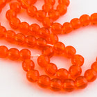 4mm Transparent Orange Druk Bead #GAB083-General Bead