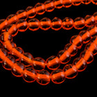 4mm Transparent Orange Druk Bead #GAB083-General Bead