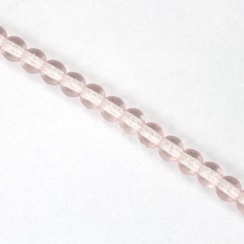 8mm Transparent Rose Druk Bead #GAF020-General Bead