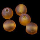 4mm Matte Dark Topaz Druk Bead #GAB085-General Bead