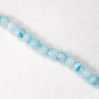 4mm Agate Aqua Druk Bead #GAB100-General Bead