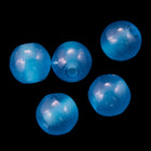 12mm Opal Capri Blue Druk Bead (300 Pcs) #GAH063