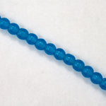14mm Opal Capri Blue Druk Bead (300 Pcs) #GAJ046