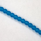 6mm Opal Capri Blue Druk Bead #GAD050-General Bead