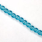 6mm Transparent Light Aqua Druk Bead #GAD015-General Bead