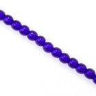 4mm Matte Transparent Cobalt Druk Bead #GAB134-General Bead