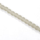 4mm Matte Transparent Black Diamond Druk Bead #GAB138-General Bead