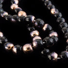 4mm Jet Amethyst Gold Druk Bead (50 Pcs) #GAB143-General Bead