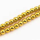 4mm 24 Kt. Gold Plated Druk Bead #GAB144-General Bead