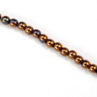 4mm Metallic Copper Iris Druk Bead #GAB149-General Bead