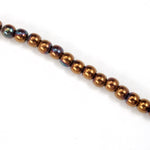 8mm Metallic Copper Iris Druk Bead #GAF089-General Bead