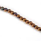 6mm Metallic Copper Iris Druk Bead #GAD125-General Bead