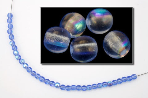 4mm Transparent Light Sapphire AB Druk Bead #GAB175-General Bead