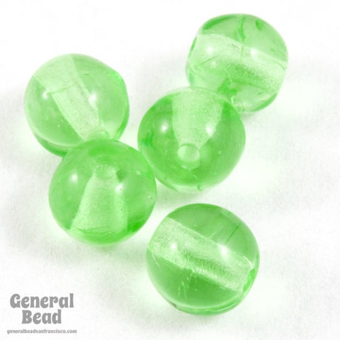 5mm Transparent Peridot Druk Bead (100 Pcs) #GAC020-General Bead