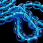 14mm Transparent Dark Aqua Druk Bead (300 Pcs) #GAJ011